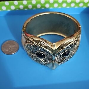 Gold and Black Owl Bracelet